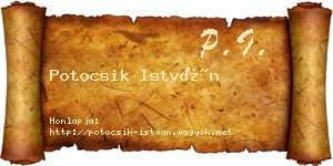 Potocsik István névjegykártya